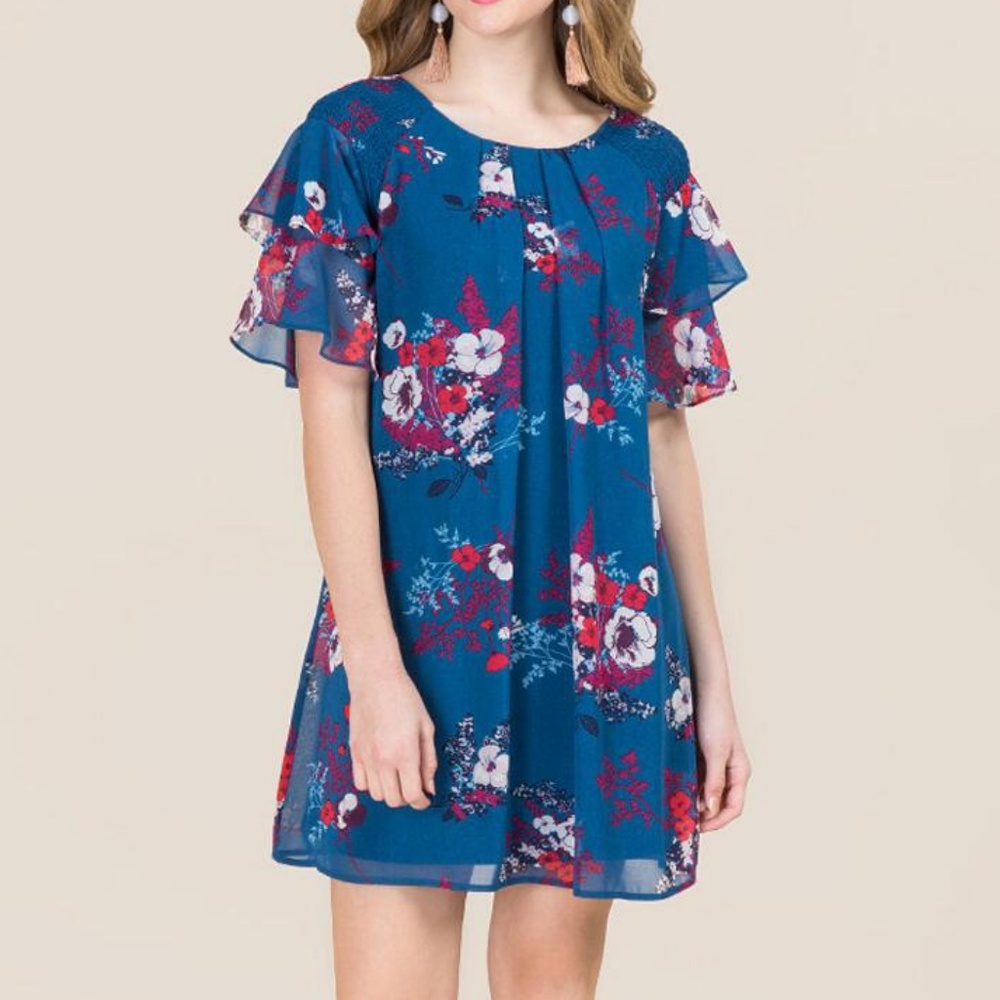 Francescas Blue Rain Dress - Picture 2 of 8